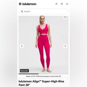 lululemon Align Super-High-Rise pants 28”